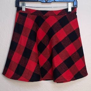 Hollister plaid wool a-line mini skirt - Small